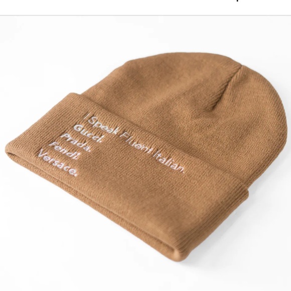 BEANIE - fluent Italian wheat colour one size - Picture 3 of 5